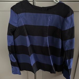 Banana republic long sleeve blouse. Has a slight shimmer to it (navy and blue).